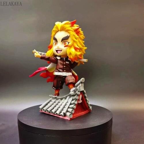 Kimetsu no Yaiba SH Q Version Statue Demon Slayer Anime Figures Rengoku Kyoujurou Action Figures Toys PVC Collection Gifts New