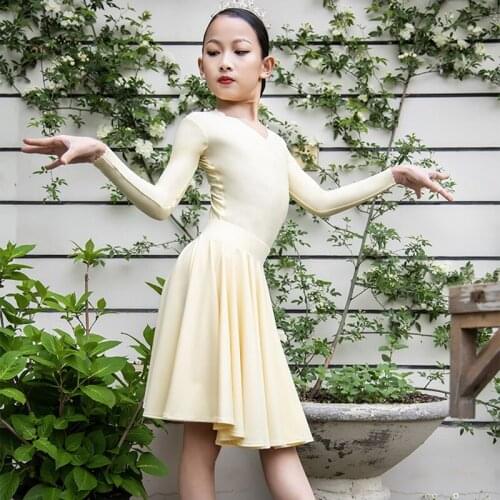Latin Dance Costume Girl Sets Competition Costume Cha Cha Dance Outfit Long Sleeve Ballroom Practice Wear Tap Dance Wear JL3036