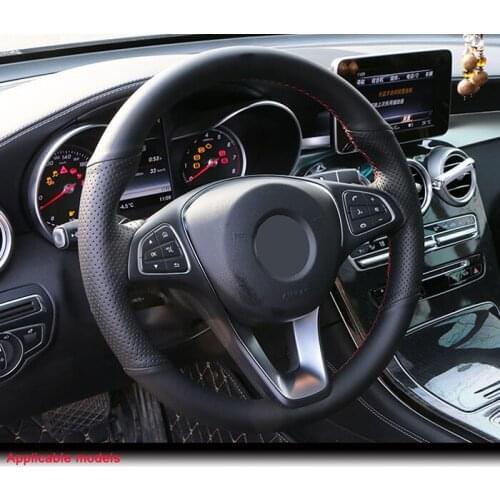 Leather car steering wheel cover for Toyota Fortuner 2016-2017-2018 Custom made dedicated Grip Cover car accessories