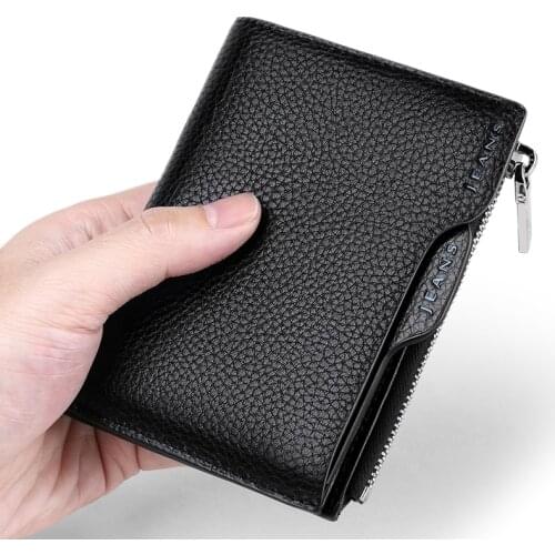 Leather Mens Wallet Fashion Driving License Bag Small pocket purse