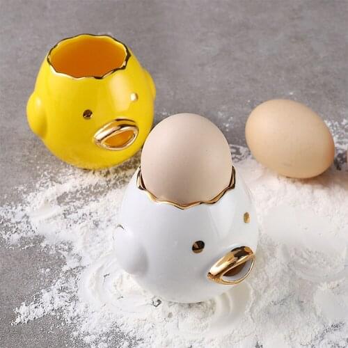 Creativity Ceramic Chick Shape Yolk Separator Protein Separation Food-Grade Tools Kitchen Gadgets Lovely Chick Egg Divider