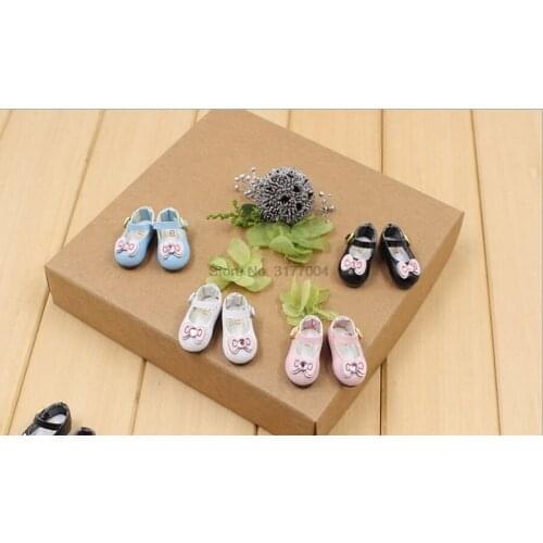 DHL 50pair 1/8 bjd OB11 doll blyth doll icy bow cat joint body shoes cat bow 2/2.3cm gift toy Doll Accessories