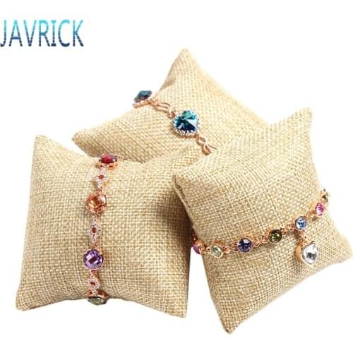 Small Pillow Cushion Bracelet Bangle Wrist Watch Jewelry Display Holder Showcase F3MD