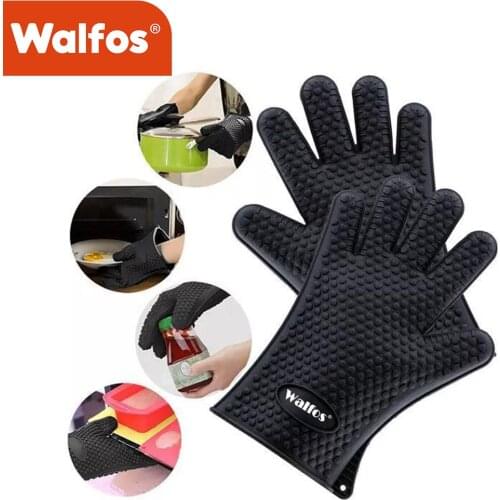 WALFOS1 Piece Of Multifunctional Kitchen Silicone Oven Heat-resistant Gloves Barbecue Gloves Non-slip Gloves Kitchen Gadgets