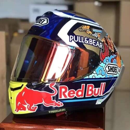 Full Face Motorcycle helmet X14 Marquez Motegi3 lucky cat2 red anti-fog visor Riding Motocross Racing Motobike Helmet