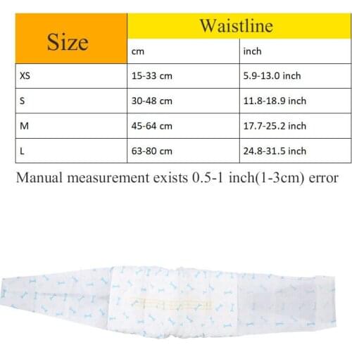Male Dog Puppy Belly Wraps Diaper Nappy Sanitary Physiological Pants (XS)