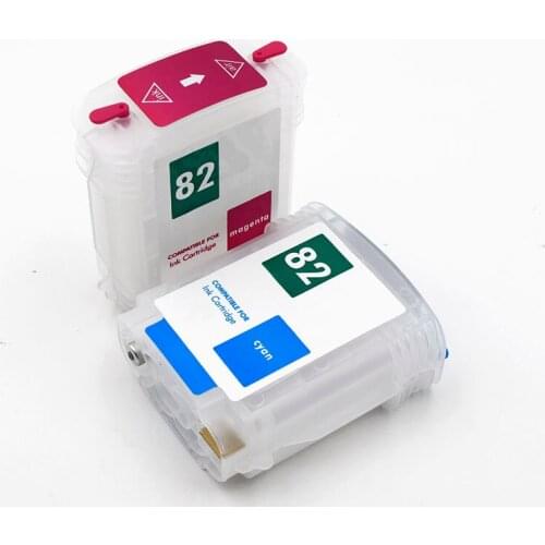 69ML HP82 HP510 CH565A C4911A C4912A Empty Refillable Ink Cartridge With Arc Chips For HP Designjet 510 82 Plotter Printer