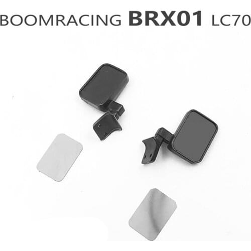 Rubber Rearview Mirror W/ Metal Lens Glass Sets For 1/10 Scale Rc Toys Car KILLERBODY BRX01 LC70 BOOMRACING Body Shell