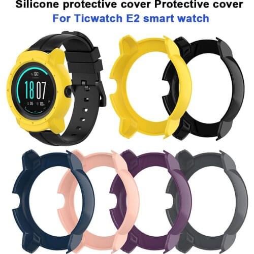 6 Color Silicone Protector Case Cover Shell SmartWatch Protective Shell For Ticwatch E2 Smart Watch Accessories
