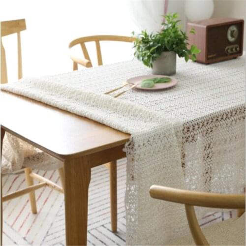 Mori Pastoral Hollow Decorative Table Cloth Lace Tablecloth Rectangular Tablecloths Dining Table Cover Towel ZB-JD1094