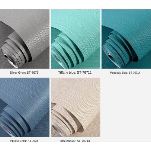 Modern simple vertical stripe wallpaper solid color non woven fabric bedroom living room hotel hotel decoration wallpaper