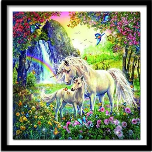 5D Diy Diamond Embroidery Animals Diamond Unicorn And Birds Diamond Painting Cross Stitch Wedding Decoration ZS