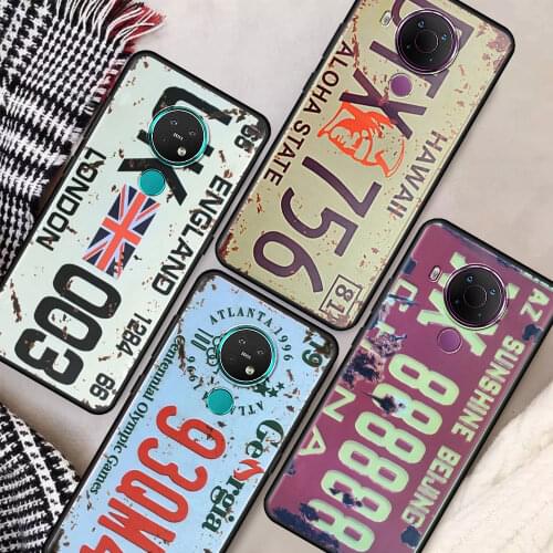 Retro Funny License Plate Number Phone Case for Nokia 5.4 7.2 3.4 5.3 2.3 3.2 8.3 5G 2.4 2.2 4.2 1.3 1.4 C20 G20 X20 Cover Coque