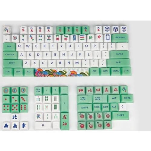 Finch God Mahjong Sparrow Keycaps Cheery Profile Sublimation PBT Mechanical Keyboard Keycap Compatible with GH60/96/104 key-cap