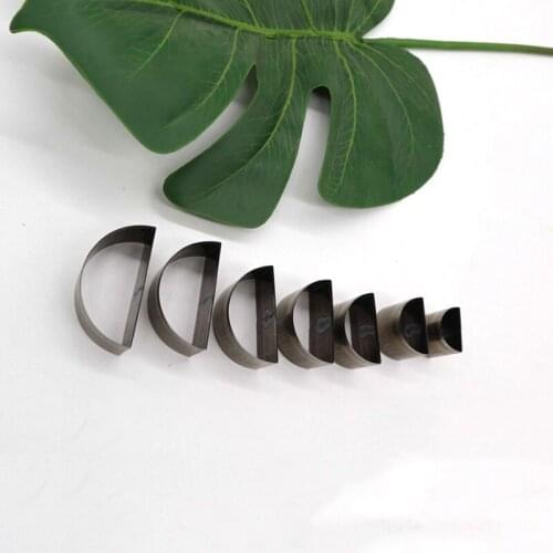 Herramientas para cuero leather craft template fabric cutter 7pcs/set semicircle die cutting knife mould hand punch tool