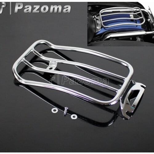 Motorcycle Chrome Luggage Rack Solo Seat Rear Support Holder for Harley Road King Electra Glide Touring FLHT FLHR FLHX FLT 97-15