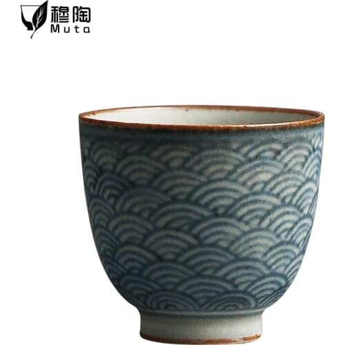 Ceramic Tea set Tea Cup White porcelain suet jade Tea set tea cup Master Tea Cup Home Personal Tea Cup teacup retro style cup