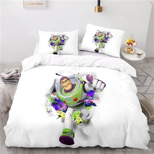 3D Printed Toy Story Buzz Lightyear Bedding Set Queen King Size Duvet Cover with Pillowcase Set Comforter Cover Set Bedclothes
