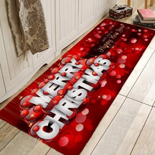 Hallway Carpets and Rugs for Bedroom Living Room Carpet Kitchen Bathroom Anti-Slip Floor Mats Christmas 3D Rugs New Year 2021