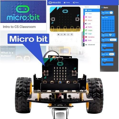 New! LAFVIN Smart Robot Car V2.0 including Micro:bit Board for Microbit Robot with CD Tutorial