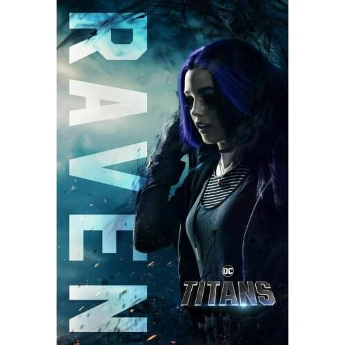 Hot 2019 Titans Season 1 TV Series Silk Fabric Wall Poster Art Decor Sticker Bright