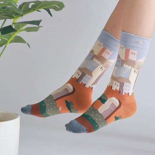 Hot Spring Gifts For The New Year Women Kawaii Mens Socks Cartoon Autumn Nature Animal Knitted Stockings Soft Funny Summer