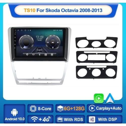 MEKEDE Android 10.0 Car DVD For Skoda Octavia 2 2008 2010 - 2012 2013 6G+128G Car Radio Multimedia Video Player Navigation GPS