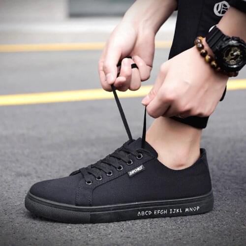 Spor Ayakkabi ERKEK Men Low Boots Shoes Canvas Sneakers Korean Style Tenis Summer Flat Shoes Man Student Skateboarding Shoes