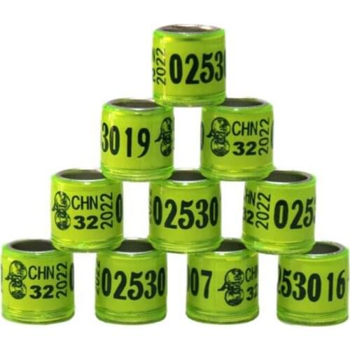 NICEFurniture 50pcs Chicken Leg Rings Multiple Colour Birds Identification Leg Bands Poultry ID 8mm Leg Rings for Pigeons Quail