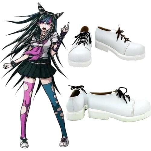 Anime Mioda Ibuki Wig Danganronpa Cosplay Synthetic Heat Resistant Women Hair Mioda Ibuki Cosplay Shoes Accessories