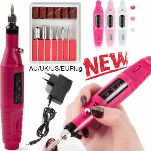 Professional Nail Drill Machine Electric Manicure Milling Cutter Set Nail Files Drill Bits Gel Polish Nail Art Accessories Tool