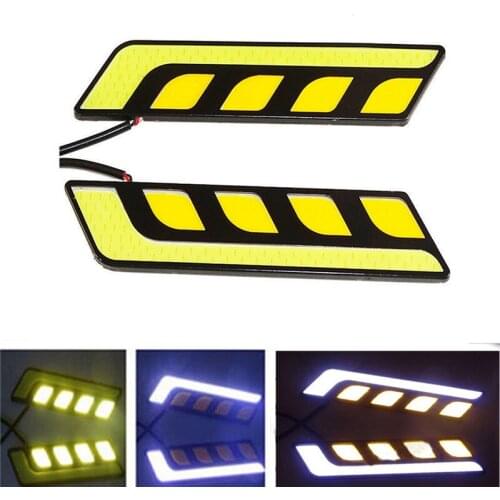 2Pcs Driving Daytime Running 12V COB Car Auto DRL Low Consumption High Power Ultra Long Life Lamp Fog LEDLight Waterproof#272932