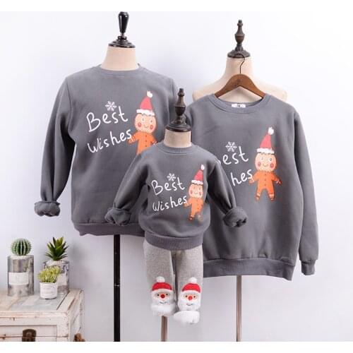 Christmas Family Matching Top Women Men Baby Hoodie Girl Boy Kid Sweatshirt Jumper Family Matching Top Blouse Clothes C0659