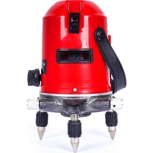 4V1H Self Leveling Horizontal and Vertical Crosshair Rotation 360 Red Beam Laser Level 5 Line