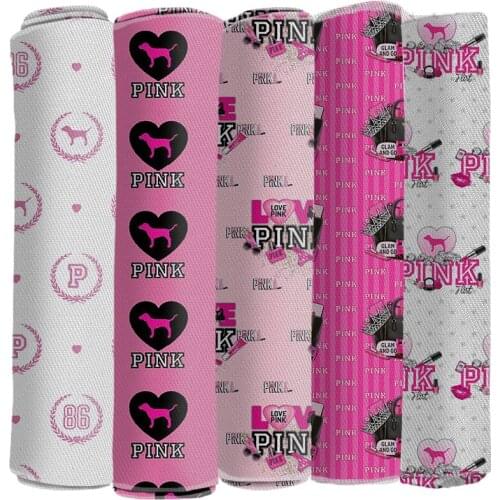 Twill Fabric Pink Series Printing Patchwork Textile Cloth DIY Crib Bedding Cushion Apparel Craft Handwork Home Decor 50*145cm