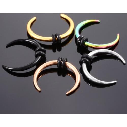 14g16g Hoop Pincher Round Tapered Septum Nose Ring Cartilage Piercing Earring Ear Tapper Body Jewelry Wholesale