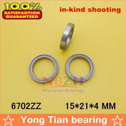 10pcs free shipping The high quality of ultra-thin deep groove ball bearings 61702ZZ 6702ZZ 6702-2RS 15*21*4 mm