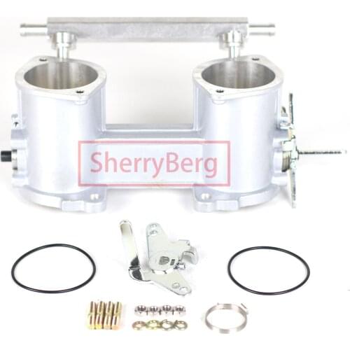 SherryBerg 50MM 50IDA TBS Throttle Bodies For Jenvey IDA Style Carb Carburetor 84mm Tall 50mm Rep. Weber & Dellorto W Fuel Rail