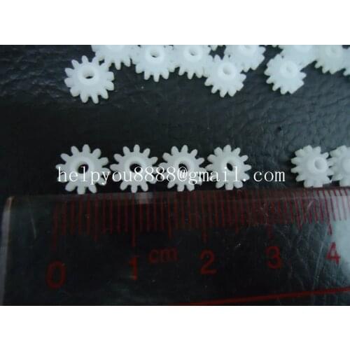 Clarion single disk movement gear 12 White Plastic Gears 0.7*0.2CM for Car mechanism car radio repair parts