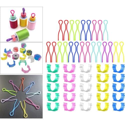 50pcs Sewing Spool Pieces Backing Spool Pals Clips for Embroidery