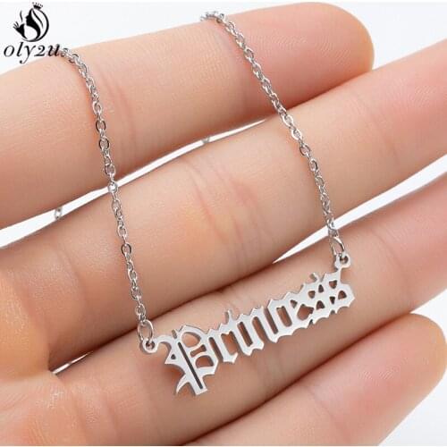Angel Choker Baby Charm Necklace for Girl Princess Pendant Necklaces Stainless Steel Jewelry Gold Ketting Babygirl Collar Gift