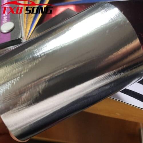 10/20/30/40/50/60CMX152CM/LOT Silver Chrome brushed mirror film Chrome wrap car vehicle film for car vinyl wrap body sticker
