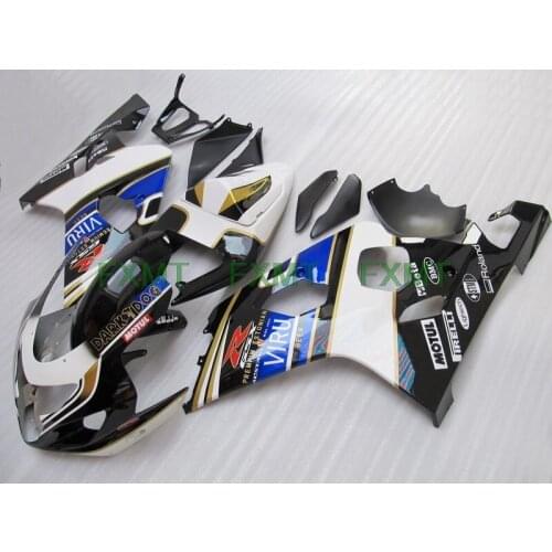 2004 - 2005 K4 GSXR 600 Fairing 2004 GSXR 750 Black White 05 for Suzuki GSXR750 Fairing Kits