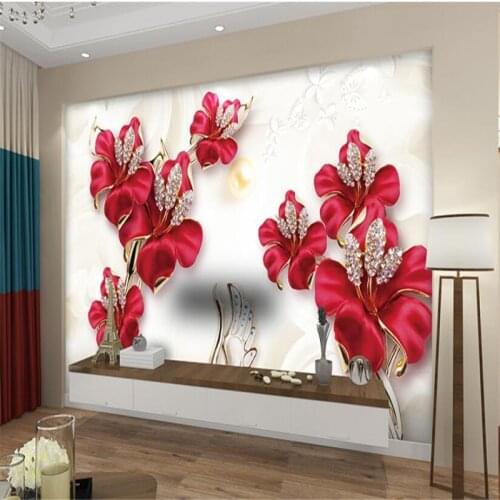 Beibehang Custom wallpaper mural 3D magnolia embossed vase flower arrangement Xuanguan aisle decorative painting papel de parede
