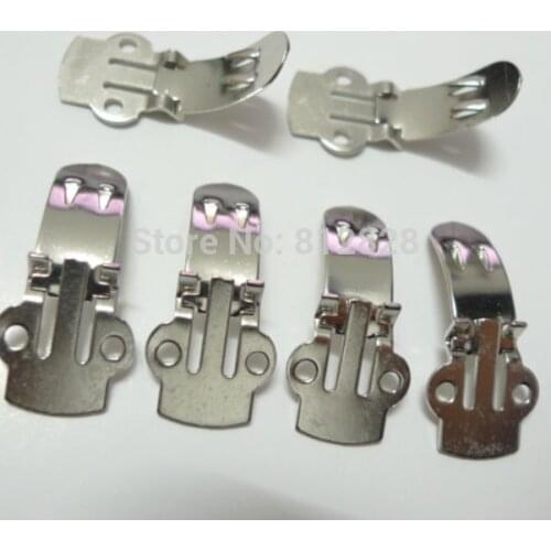 500pcs 28mm Lengh 15mm Wide Shoe Clips Blank Nickle FREE