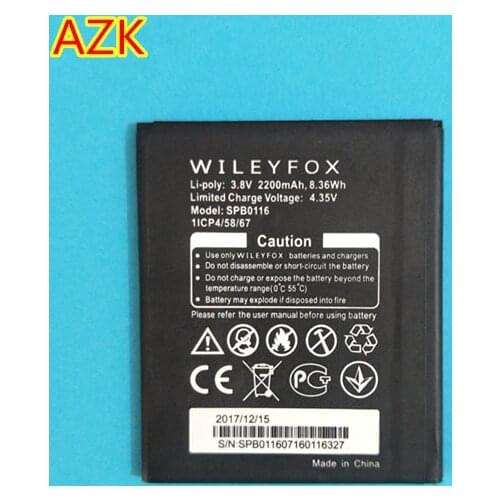 AZK New 2200mAh SPB0116 Battery for Wileyfox Spark / Spark+ SPB0116 phone battery