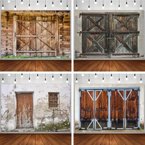Avezano Wooden Door Backdrop Rural Farm Retro Old Barn Newborn Portrait Photography Studio Background Photophone Photozone Decor