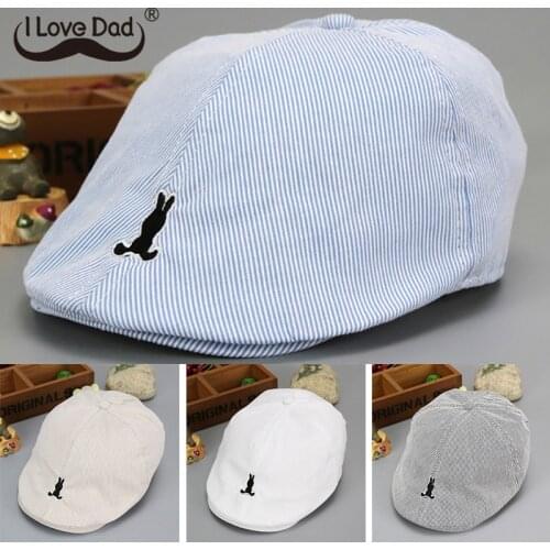 Cute Striped Kids Baby Beret Hat Cotton Baby Boy Girl Hats Infant Toddler Baby Beanie Cap Children Summer Sun Baseball Hats cap