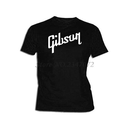Camiseta Gibson XXL- XL- L- M- S- Sizes Guitars Music Acoustic T-Shirt Tee cotton tshirt men summer brand tee-shirt male t-shirt