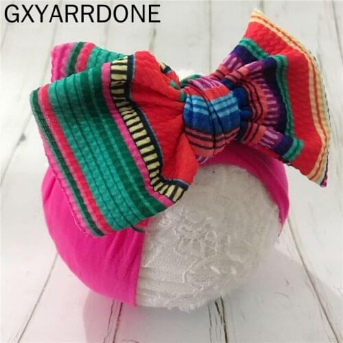 10pcs 2019 Baby Flower Headband Girl Headbands Bandeau Bebe Fille Hair Accessories Baby Pre-tied Turban Bows Headband Headwrap